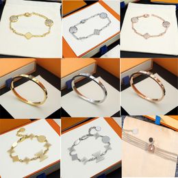 Bracelets Charm Bracelets Luxury designer Like elegant ladies bracelet gold silver fashion letter pendant bracelet wedding high quality jewe