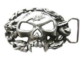 Vintage Skull With Motorcycle Chains Biker Rider Belt Buckle Gurtelschnalle Boucle de ceinture5333026