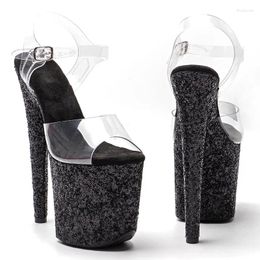 Sandals 20cm/8inches Shiny PVC Upper Electroplate Platform High Heel Sexy Model Shoes Pole Dance 223