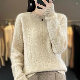 Women's Sweaters Women S Vintage Jacquard Cashmere Sweater Cozy Autumn Winter Round Neck Loose Wool Knitted Pullover