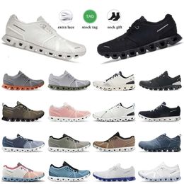 Cloud 5 Running Shoes Mans Womans 5s Black White Blue Grey Olive Lily Pink Frost Trainer Sneaker Women Sport S On Clouds low flat
