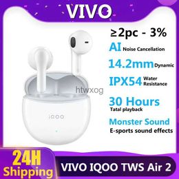 Cell Phone Earphones 2023 New IQOO TWS Air 2 TWS Earphone Bluetooth 5.3 AI Call Noise Cancelling True Wireless Headset For IQOO 11S YQ240105