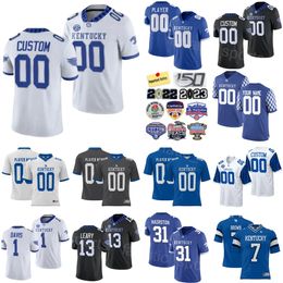 University Football Kentucky Wildcats Jerseys College 13 Devin Leary 1 Ray Davis Barion Brown Maxwell Hairston Tayvion Robinson DEryk Jackson Dane Key ProSphere