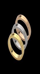 High Quality Women Designer Love Rings Gold Silver Rose Colours Narrow Version G Letter Titanium Steel Engagement Ring Fashion Jewe2128611
