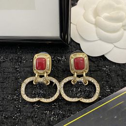 20style Hot Sale 18K Gold Plated Luxury Designer Letters Stud Ear Hook channel Geometric Famous Women Crystal Rhinestone Pearl Earring Wedding Party Jewelry sx7h