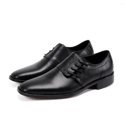 Dress Shoes 2024 Mens Italian Genuine Leather Handmade Men Monk Shoe Office Formal Wedding Party Oxford