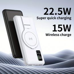 20000mAh Portable Charger Power Bank Dual Input USB Output High Capacity 5V Cell Phone Charger External Backup Battery Detachable Cord Power Bank with Display