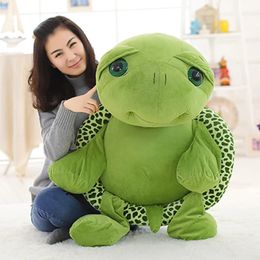 30100cm Lovely Big Eyes Tortoise Soft Stuffed Animal Cushion Soft Small Sea Turtles Dolls for Kids Gift 240105