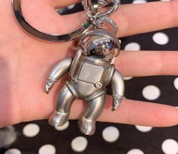 Keychains sletter 3D stereo astronaut space robot letters fashion metal key chain pendant accessories original packaging2041036