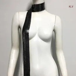 Scarves Sparkling Choker Sequins Collar For Women Wide Glistening Neck Tie Scarf Party Evening Costume