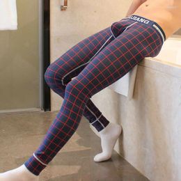 Men's Thermal Underwear Winter Mens Pants Long Johns Cotton Zone Jeans Underpants Sleep Bottom Casual Home