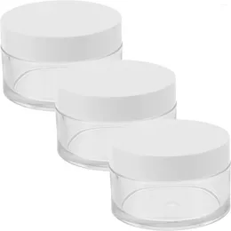 Storage Bottles 3pcs Travel Size Containers Small Cream Jars 80ml