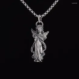 Pendant Necklaces Vintage Stainless Steel 3D Angel Doll Necklace Men Women Personality Trend Jewellery