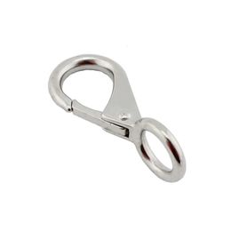 1PCS Heavy Duty Stainless Steel 304 Spring Snap Hook Fixed Eye Clip Carabiner Universal Marine Clip Dock Hardware 240104