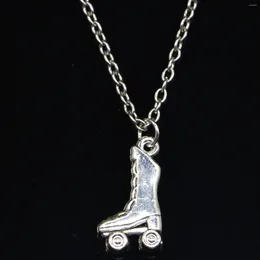 Chains 20pcs Fashion Necklace 20x11mm Roller Skates Shoes Pendants Short Long Women Men Colar Gift Jewelry Choker