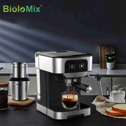 Coffee Makers BioloMix 20 Bar Espresso Coffee Machine Instant Preheat Coffee Maker with Milk Frother Cafetera Cappuccino Hot Water SteamL240105