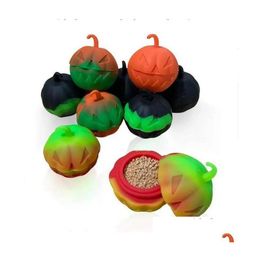 Storage Bottles Jars L Jar Skl Pumpkin Shape Sile Smoking Wax Containers Reusable Box Sil Container Dab Tool Holder Drop Delivery Home Otirp