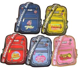 3.5g Backpack Boyz Irregular Unique Shape Mylar Bag Stand Up Uncle Snoop White Bubblegum Gelato Lemon Cherry Jungle Boys