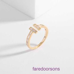 Tifannissm Designer Rings for women online store Simple geometry design fashionable tail ring Korean version adjustable opening lett Have Original Box