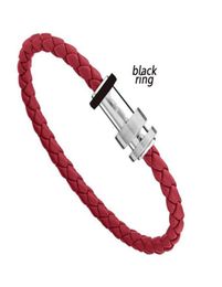 Rope Bracelets Stainless Steel Buckle High Quality Leather Knitting Simple Style Temperament Men Bracelet4404449