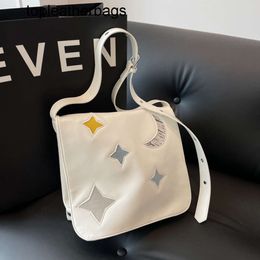 This year's popular small bag 2023 summer new women's bag simple hand grip pattern single shoulder bag cute star and moon crossbody bag KTQ3