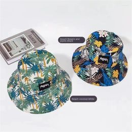 Berets Fashion Double Sided Fisherman Hat Hawaiian Autumn Winter Hip Hop Leisure Street Panama Straw For Men Women Adult Hats