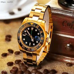 Glide Luxury Lock Watch Mens Ceramic Bezel Sapphiremechanical Submarine Watches l Steel Dive Wristwatches Sapphire Luminous Rlx es Stee Rx