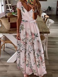 Casual Dresses Sexy Women Maxi Dress Sleeveless Floral Print Long 2024 Summer Ladies Vestidos