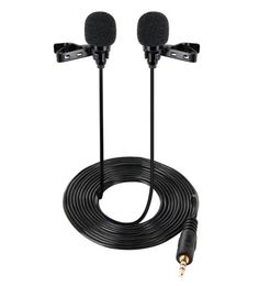 Lavalier Lapel Microphone Clip on Shirt Collar Microphone Recording Mic 15M for YouTube Vlog Video Interview1504435