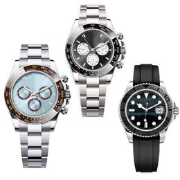 designer Mens Watch Steel Subdials Working 40mm Automatic Mechanical Movement Sapphire Glass Ceramic Bezel Silver Dhgate Watches jason007 Cosmograph DAYTONAs