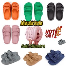 Hot sale Soft Sole Home Slippers Men Summer Adjustable Buckle Non-Slip Beach Flip Flops Man Comfortable Thick Bottom Platform Sandals big size