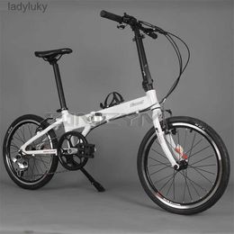 Bikes 20 Inch Folding Bike With V Brakes 8 Speed Mini Bicycle Aluminium Alloy Frame HG50 Cassette Tower Wheel Adult Light Portable BikeL240105