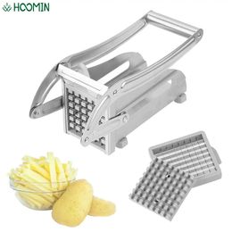 Practical 2 Blades Stainless Steel Potato Strip Cutter Cucumber Cutting Machine Slicer French Fries Making Tool Kitchen Gadgets 240104