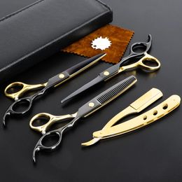 Professional Hairdressing Scissors Stainless Steel Hair Cutting Salon Shears Thinning Barber Set 240104