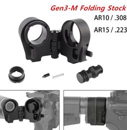 New Gen3-M AR Folding Stock Adapter Tactical Accessories M4 M16 For AR15/.223 AR10/.308 Hunting Rifle Aluminium Alloy