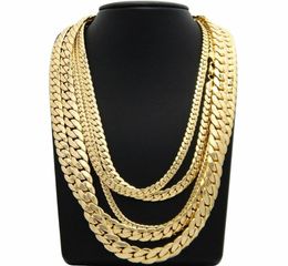 Miami Cuban link Chain 10mm Necklace 14k Gold GF 24quot0128491700