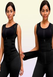 Women Waist Trainer Corset Zipper Hook Shapewear Double Control Body Shaper Tummy Fat Burning Waist Cincher342V8410235