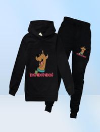 Outono menino roupas conjunto de manga longa casual esportes crianças scooby doo boutique crianças roupas da criança roupas menina camisetas 20112785555158