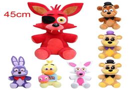 45CM Big Size Five nights at freddy039s FNAF plush toy Foxy Freddy Fazbear Bonnie Mangle foxy chica plush doll children toy LJ21147480