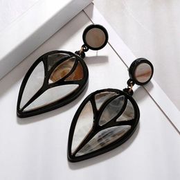 Dangle Earrings FishSheep Statement Large Geometric Acrylic Drop Earring For Women Trend Resin Big Luxury 2024 Fashion Jewellery Gift