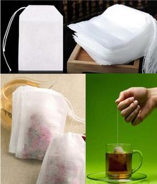 tea strainers 1000pcs lot 5 5 x 7cm nonwoven empty tea bags with string heal seal Philtre paper for herb loose tea drinkware f4297529638
