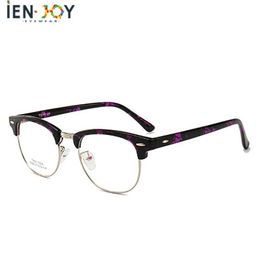 Ienjoy Round Metal Alloy Glasses Brand Leg Clear Lenes Retro Fashion Myopia Eyewear For Men&women G;asses Frame Sunglasses224U