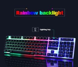 LED Backlight USB Wired Mechanical Gamer Keyboard Mouse Kit 1200DPI 104 Keycaps for Computer PC Laptop5586264