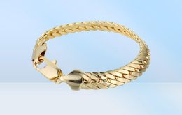 Mens Womens Bracelet Solid Wrist Chain 18k Yellow Gold Filled Herringbone Bracelet 23cm Long Classic Style Gift91041075389844