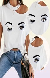 New Arrival Womens Tshirt Stand Collar Joint Print Lips Around The Neck Tops Tees Sleeveless Ladies Acetate Size S2XL7314671