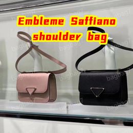 2024 NEW Embleme Saffiano Leather shoulder bags Crossbody Bag Handbag Letter Envelope Bag Designer Bag Fashion Luxury Leather Flash Strap Shoulder bag