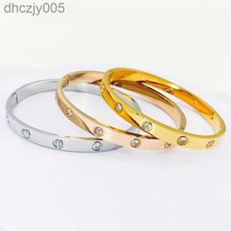 Ca Designer Bracelets Luxury Brand Fashion Bangle Stainless Steel Classic Diamond Jewelry for Men Women Party Wedding Accessories Gold/silver/rose WC65