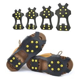 1 Pair S-XL 10 Studs Crampons For Shoes Anti-Skid Snow Ice Climbing Shoe Spikes Ice Traction Hiking Outdoor Winter Shoes Cover 240105