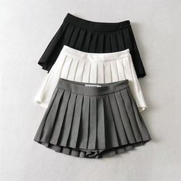 Zoki Sexy Women Pleated Skirts High Waist Summer Vintage Mini Skirts Korean Tennis Student White Designed Dance Skirt 240105