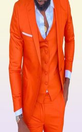 JacketPantsVest Handsome Orange Slim Fit Wedding Tuxedos Business Party Prom Man Blazer Formal Dress Terno Masculino Men0397500011